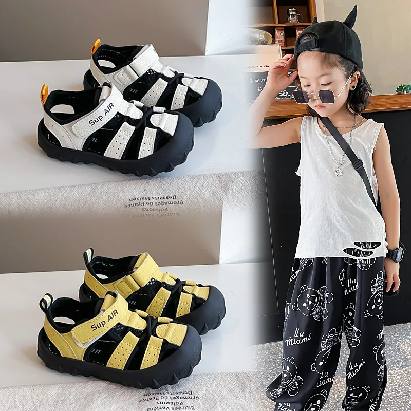 Boys Girls Sport Sandals Kids Water Shoes Hollow Out Sneakers 2026 Summer child Infant Baby Breathable Beach Sandals 22-31