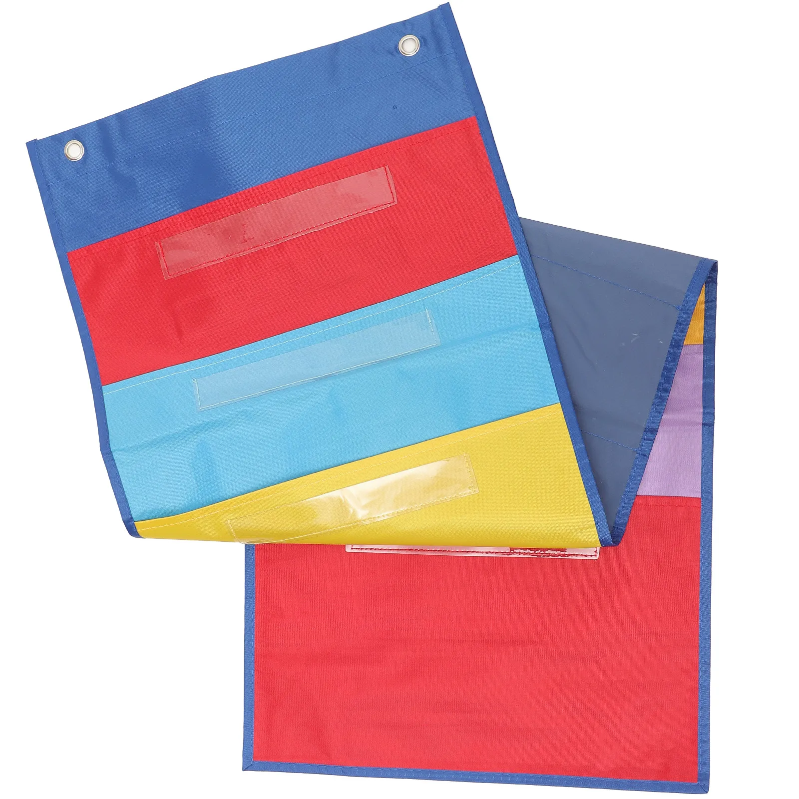 1Set Wall Mounted Storage Bag Hanging File Organizer with 8 Storage Pockets 8 Clear Labels Heavy Duty Stitched Edges for Home