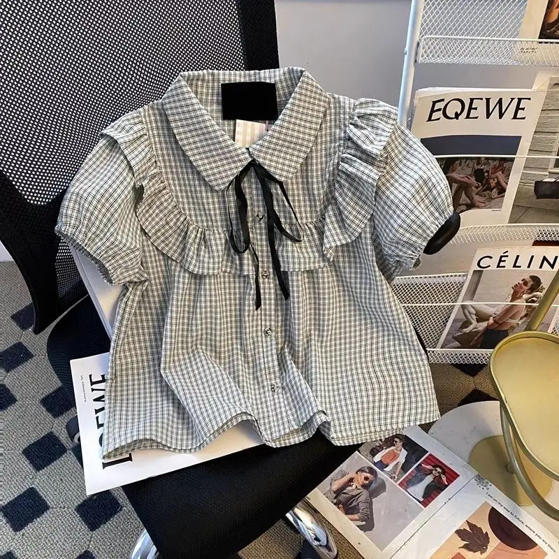 

Summer Casual Korean Fashion Loose Office Lady Simplicity Elegant Trend Buttons Single Breasted Well-designed Feminine Grace