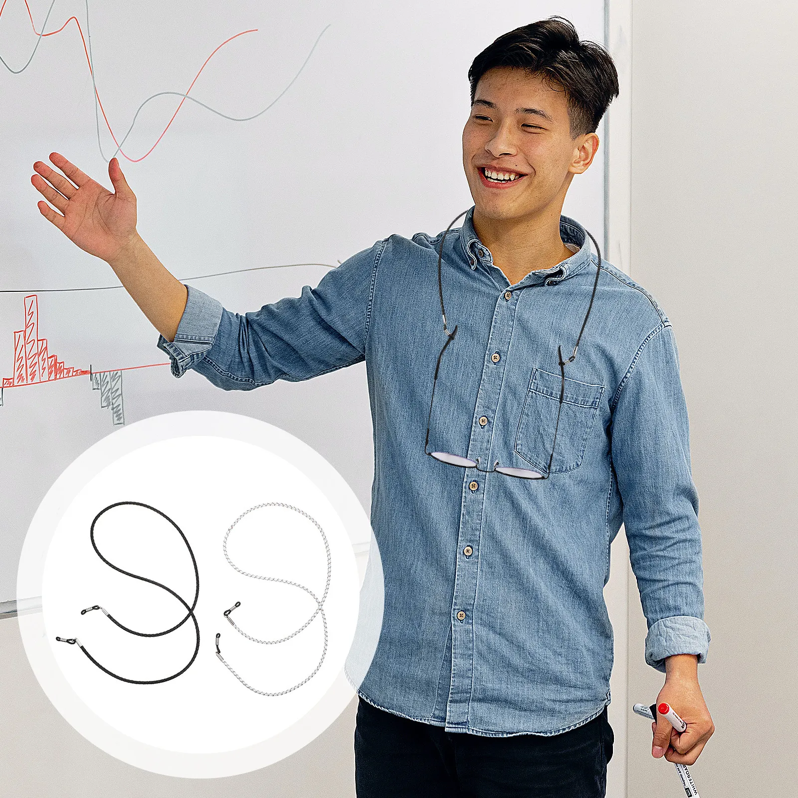 

2 шт. модные ремешки для очков из воловьей кожи, нескользящие, многофункциональные, для путешествий на природе