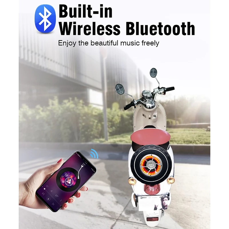 Motorcycle Subwoofer Car Audio 12V Electric Vehicle Bluetooth Wireless Speaker Waterproof