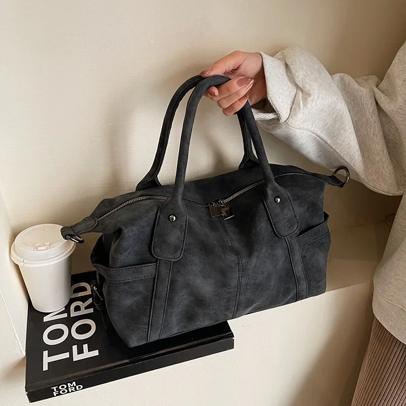 Retro Design PU Skórzane torby na ramię dla kobiet 2025 NOWOŚĆ Koreańska moda Duża torba pod pachę Kobiece torby crossbody Torebki bolso sacs — zdjęcie 6