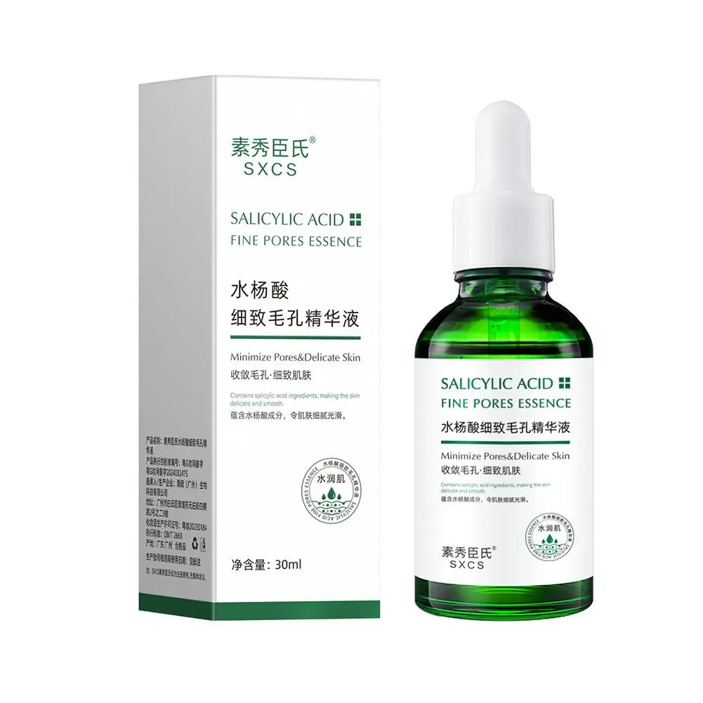 30ml Salicylic Acid Delicate Pore Essence Hydrating Water Care หดตัว Light Gentle Beauty Pore Serum H2y0