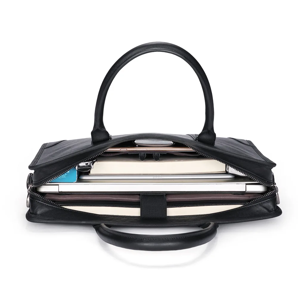 حقيبة ساعي أصلية جديدة حقيبة يد جلدية حقيبة أعمال طبقة علوية من جلد البقر للرجال حقيبة كمبيوتر محمول كروس بكتف واحد