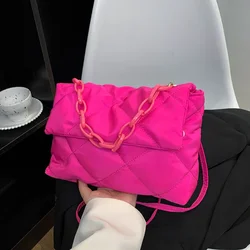 Large Capacity Crossbody Square Bags Casual Chain Women Underarm Bags Fashion Simple All-match Shoulder Bag for Girls Shopping