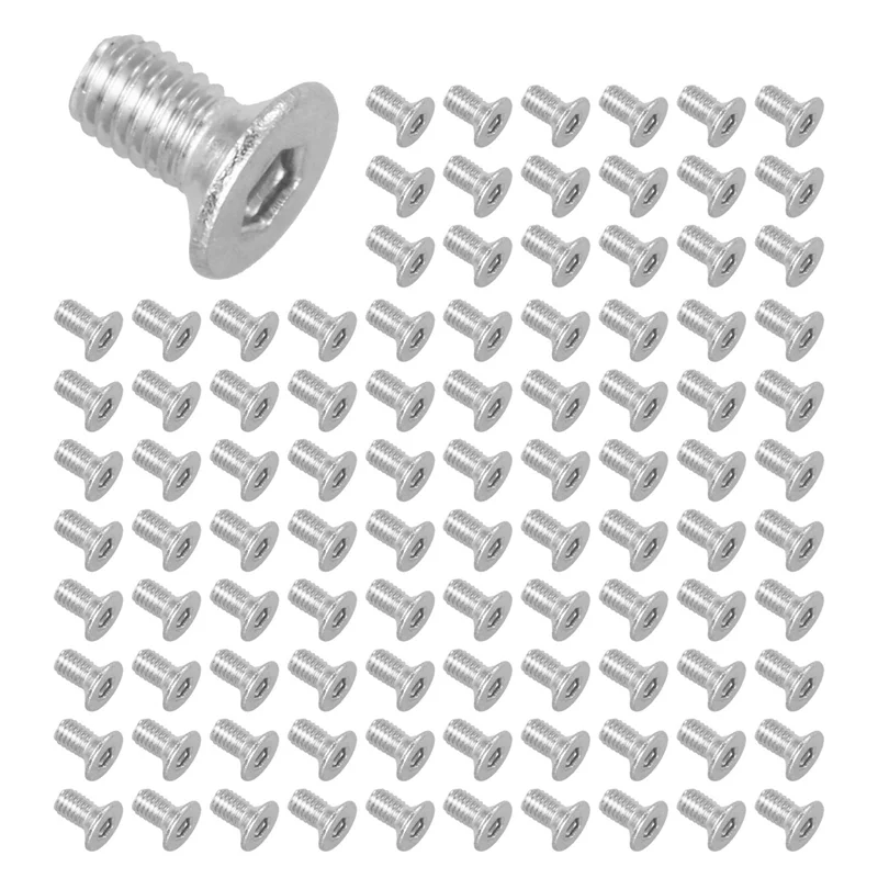 Bulloni a vite a testa piatta svasata con esagono incassato AB45 M3 x 6 mm 500 pezzi
