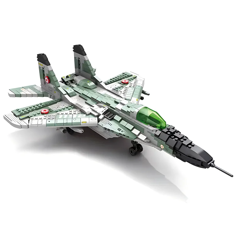 Reobrix 33024 Moc Mig-29 Mikoyan Gurevich Model Bouwstenen Transport Vliegtuig Desktop Decoratie Speelgoed Verjaardagscadeau Voor Kinderen