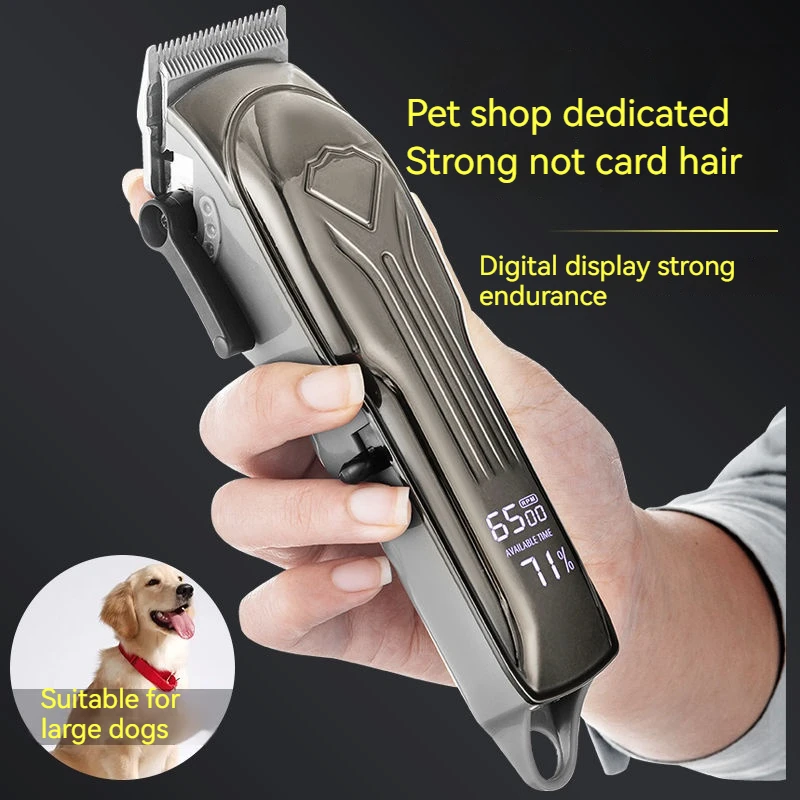 Rechargeable Electrical Professional Animal Pet Dog Nail Clippers LED Light Hair Trimmers Grooming Tools Kit Dog Beauty Scissors