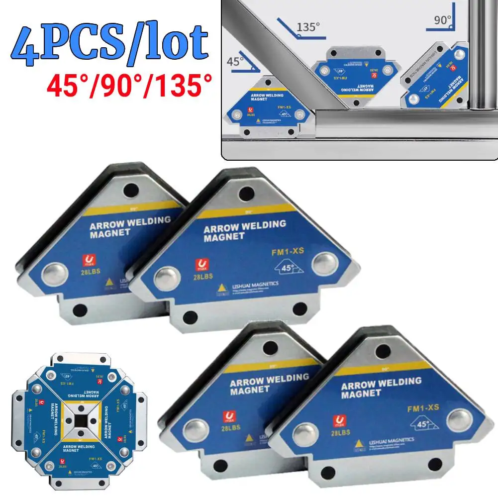 

4x магнитный сварочный держатель с сильным всасыванием, многоугольный фиксатор для припоя, вспомогательный ферритовый локатор