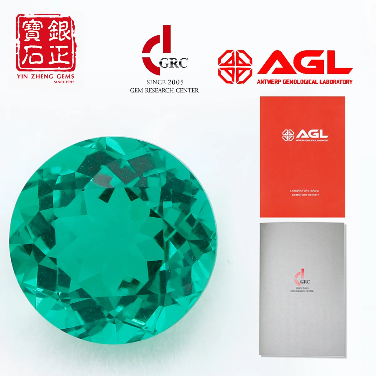 

YinZheng Lab Colombian Emerald Hydrothermal Round Shape Colombian Emerald With Certificate Lab Grown Colombian Emerald