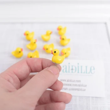 10pcs 작은 오리 푸시 핀, 귀여운 장식 압정 코르크 보드 삽화에 대 한 압정 참고 사진, 공예 프로젝트