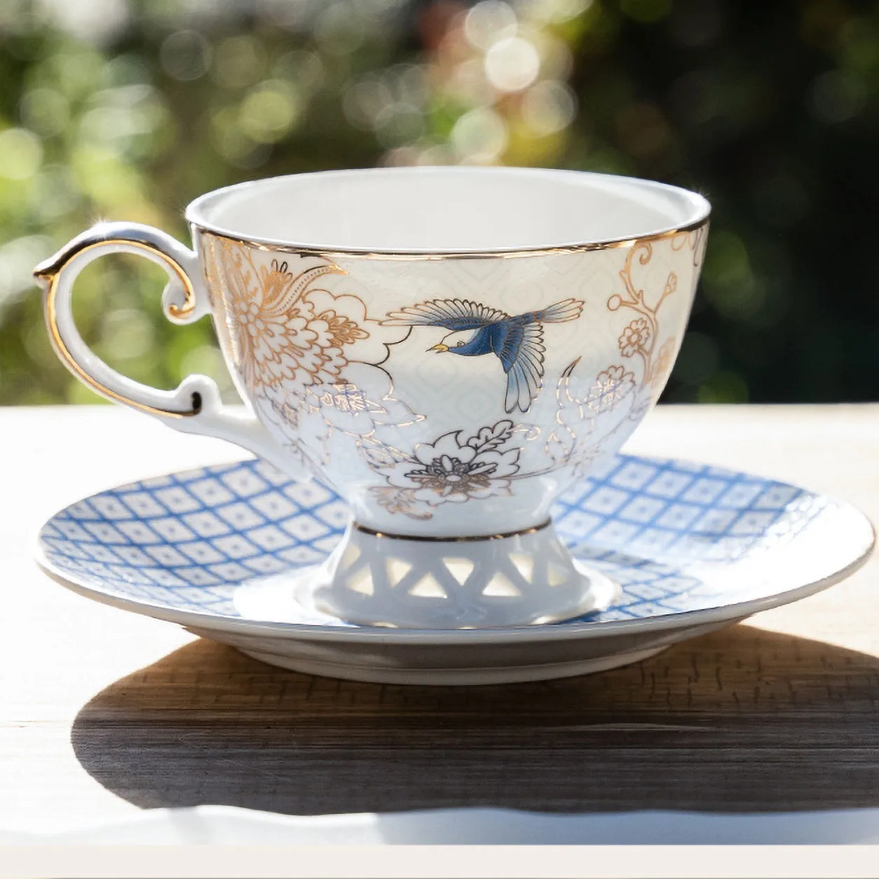 

British Light Luxury Style High Temperature Firing Ceramics Coffee Cup And Saucer Gift Box Afternoon Tea Packaging Drinkware