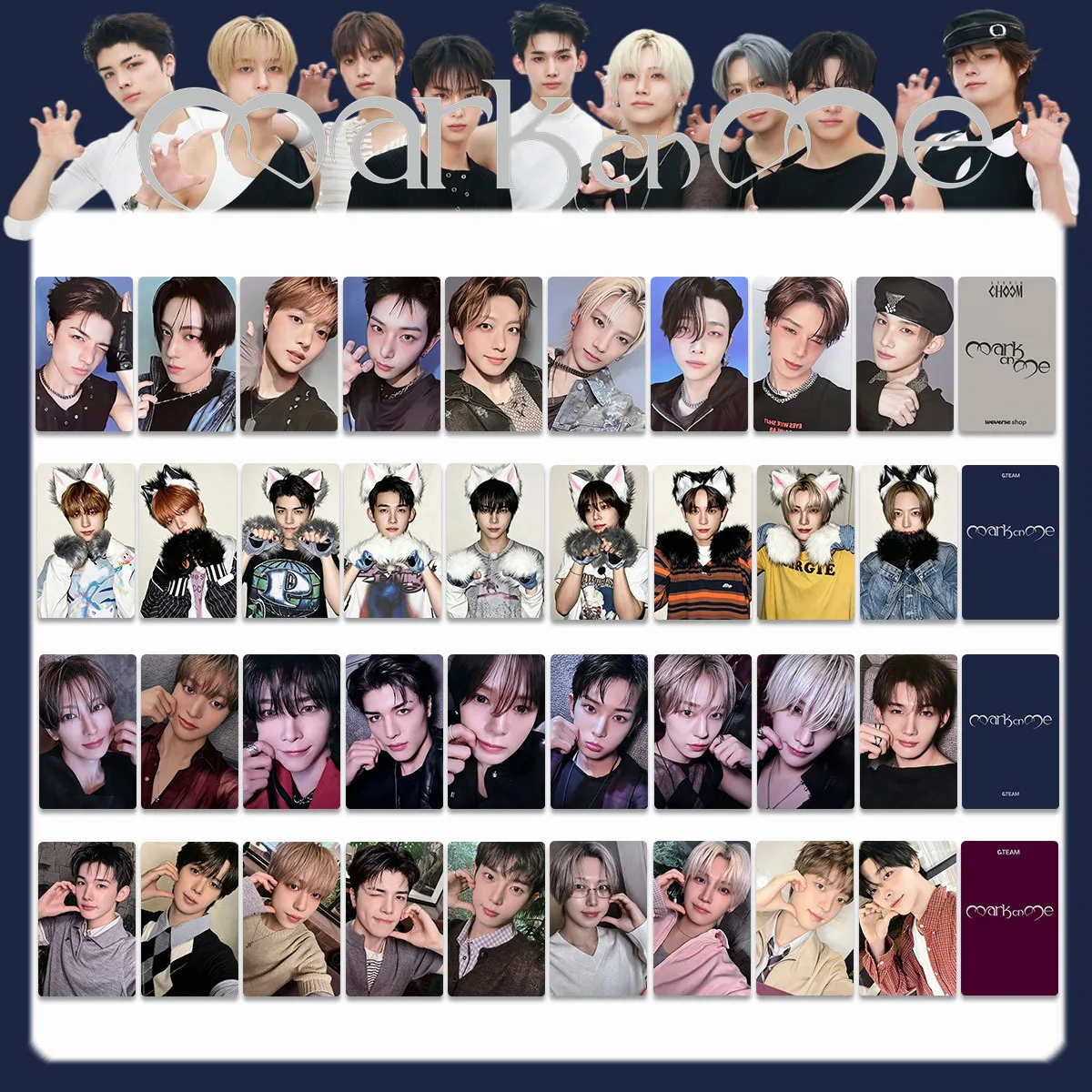 9Pcs/Set  &TEAM New Album Mark On Me Lomo Cards Postcards K FUMA EJ YUMA JO HARUA TAKI MAKI NICHOLAS Fans Gift Collection