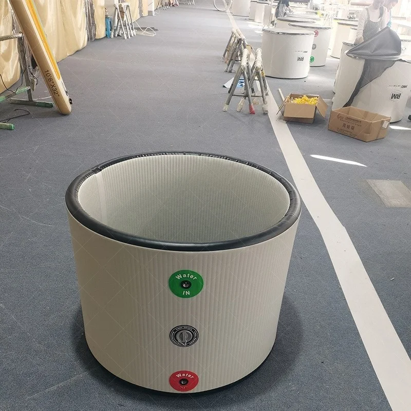 

Drop Needle White PVC Recycling Pod Professional Outdoor Inflatable Cold Bath Cover Barrel Spa Tube Ice