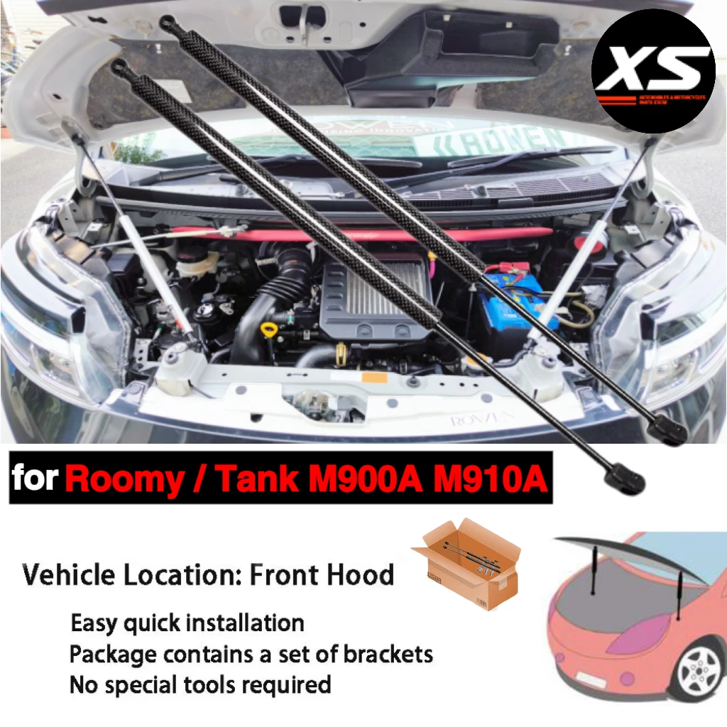 

Hood Damper For Toyota Tank Roomy Custom G-T M900A M910A 2016-2024 Front Bonnet Modify Gas Struts Lift Support Shocks Piston Rod