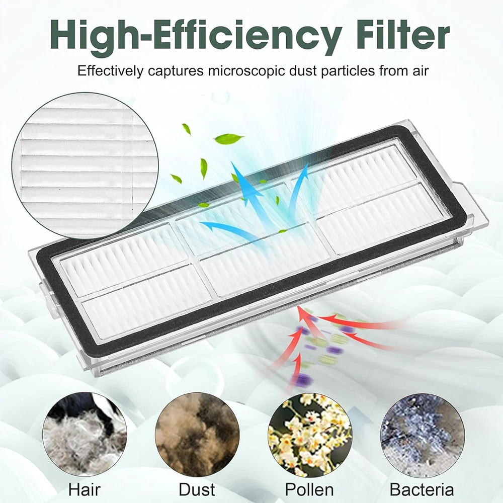 For Roborock Q Revo P10 A7400RR Vacuum Cleaner Spare parts, Main Side Brush Hepa Filter Mop Cloths Dust Bag Replacement Parts