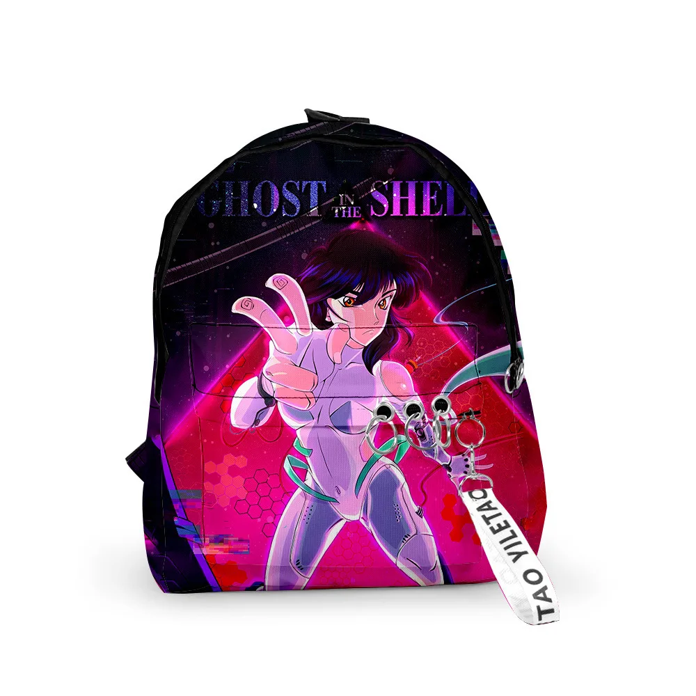 

Classic Popular ghost in the shell School Bag Cute Small Travel Bags 3D Print Oxford Waterproof Key Chain Notebook Backpacks