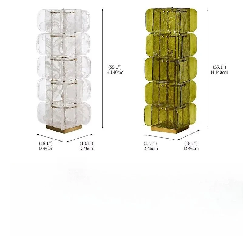 Light luxury art glass floor lamp Modern design hotel standing lamp