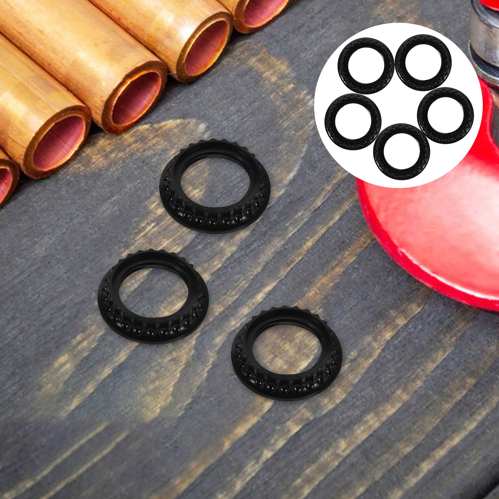 

30Pcs Lamp Head Accessories E26 Black Bakelite Threaded Lamp Shade Rings Hanging Light Socket Fixing Retainer Rings