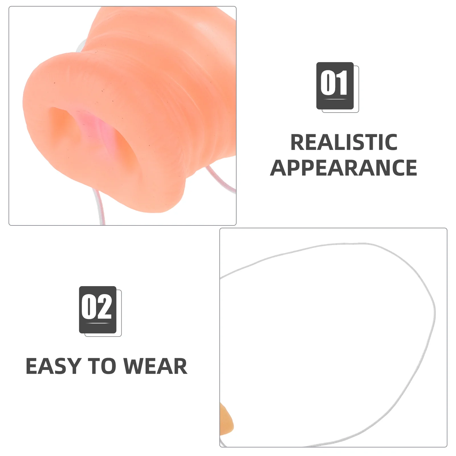 

2Pcs Pig Nose Prop Lovely Cartoon Vinyl Fake Animal Nose for Cosplay Costume Party Halloween Carnival Dress Up Accessory