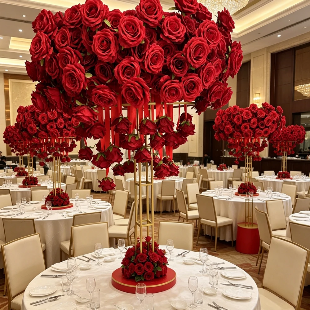 4-10pcs sliver/Gold Circular Metal Arch Stand metal flower Candelabra Holder for Wedding Party Event Centerpiece Decor