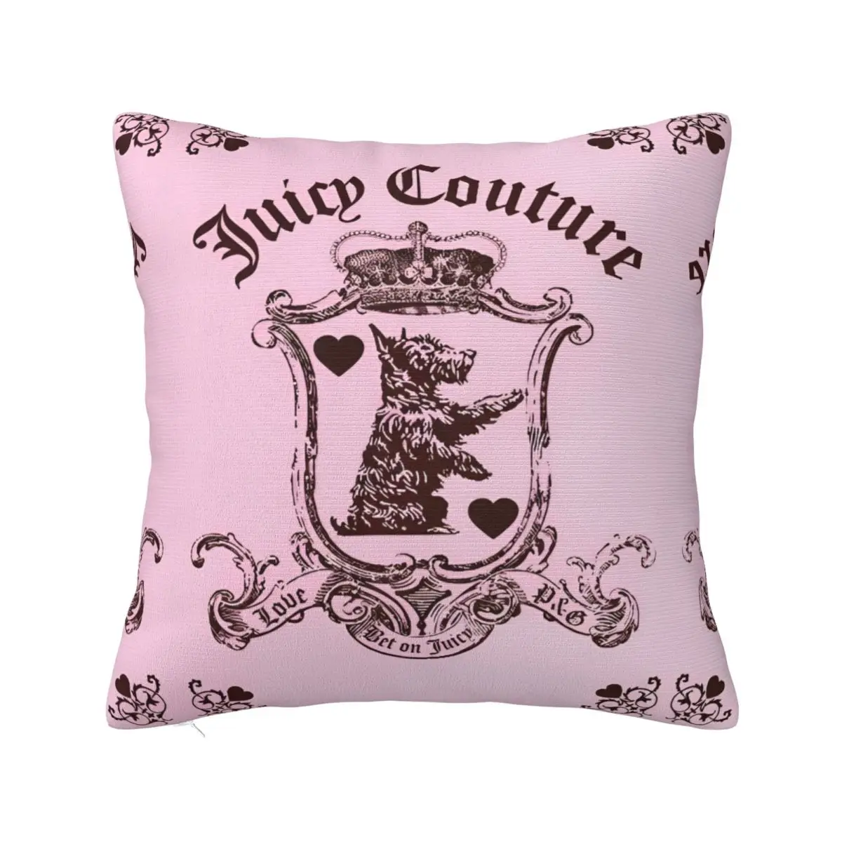 Juicys Pink Y2K JC Pillowcases Bed Car Coutures Cushion Case Cute Decorative Pillow Cover 45*45