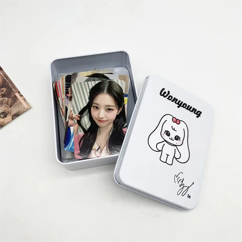 KPOP IVE Park Metal Box Wonyoung Rei LIZ Cartoon Character Jewelry Storage Box Photocard Collection Box CHERRY CHEEZ NAORI Gift