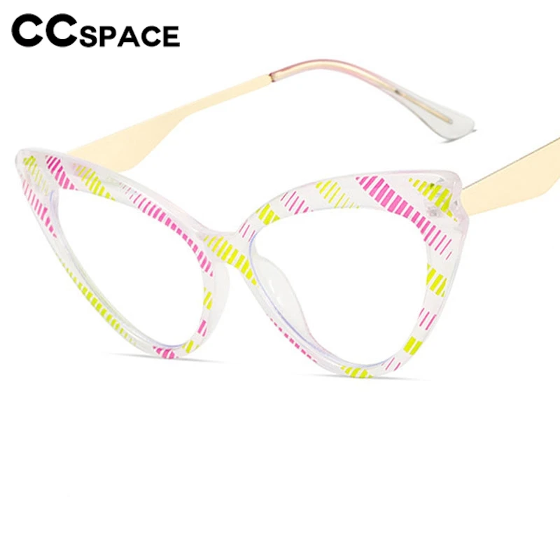Colorful Stripe Reading Glasses Women Fashion Cat Eye Resin Optical Presbyopic Eyeglass Custom Diopter+50~+600 #304124