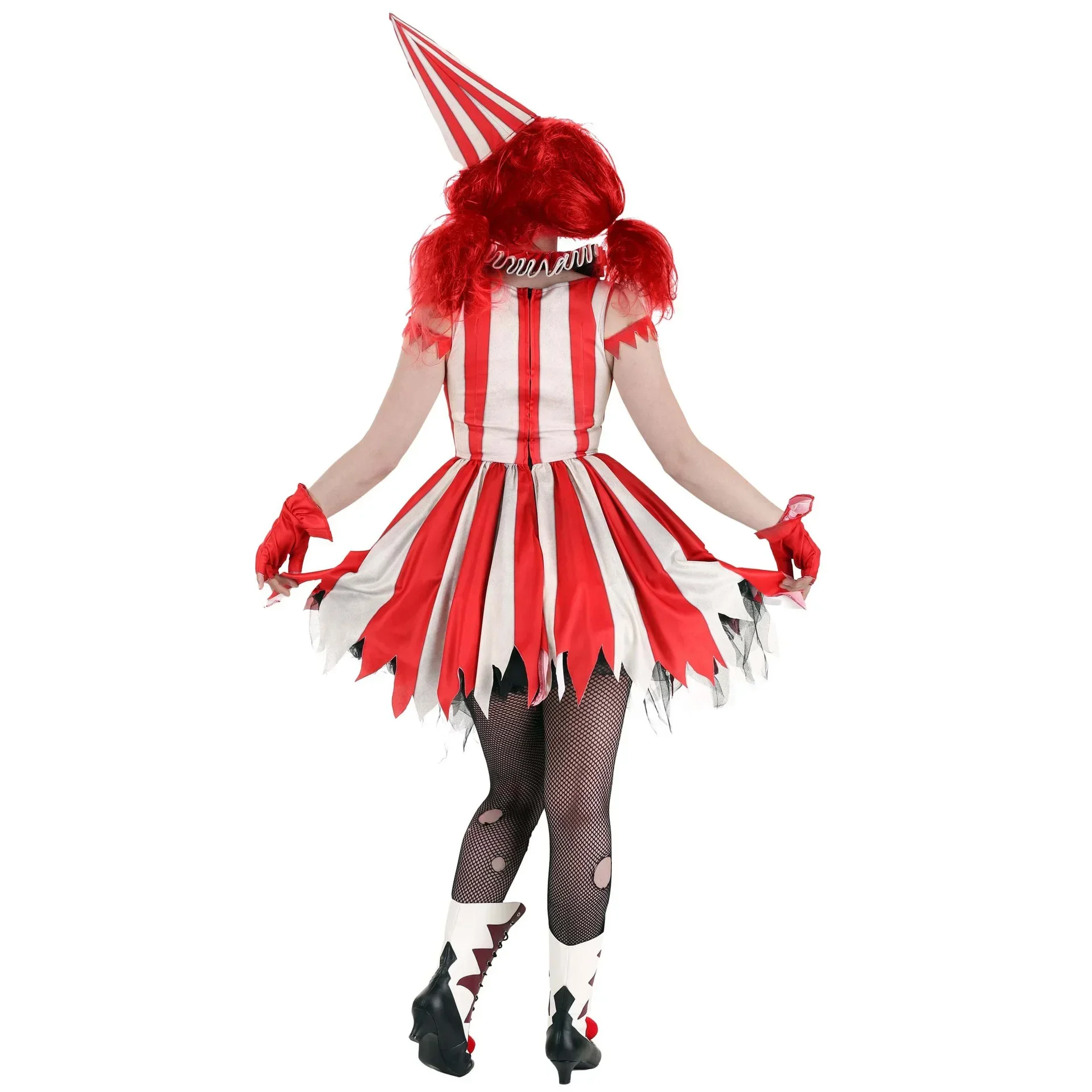 Adult Clown Printed Cosplay Costumes Dress for Women Carnival Party Scary Outfits Dresses Stage Costume Halloween Clown Clothing