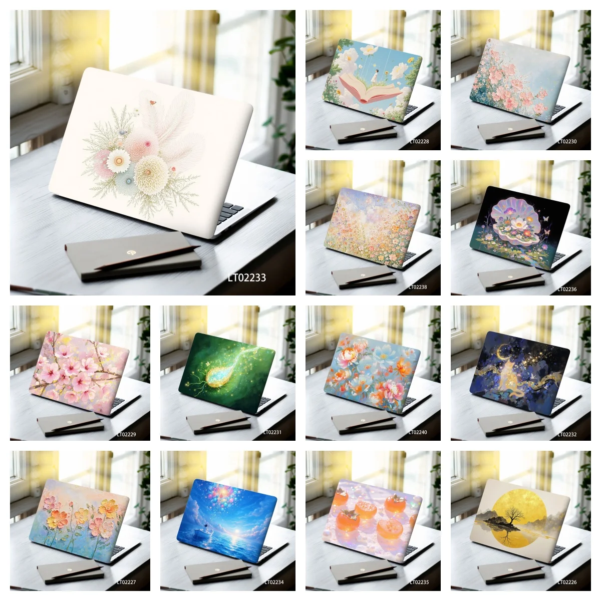 2 pieces Waterproof Scratch-Resistant PVC Laptop Stickers Self-Adhesive Removable 3D Decals Creative Custom stickers for laptop