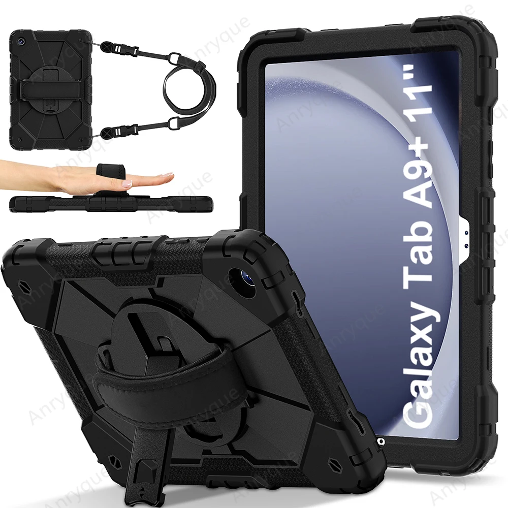 Case For Samsung Galaxy Tab A9 Plus 2023 11 Inch Case for SM-X210 X216 Shocproof Kids Safe Shoulder Strap Tablet Cover