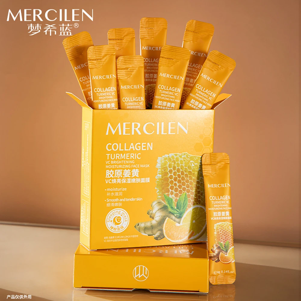 

Collagen Turmeric Vitamin C Rejuvenating Facial Mask Increase Skin Elasticity Moisturizing Brighten Face Mask Beauty Skincare