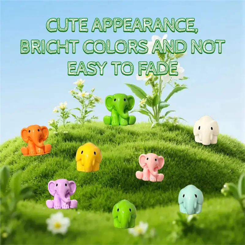 AAAF Tiny Resin Elephant Figurines-96 PCS 0.8