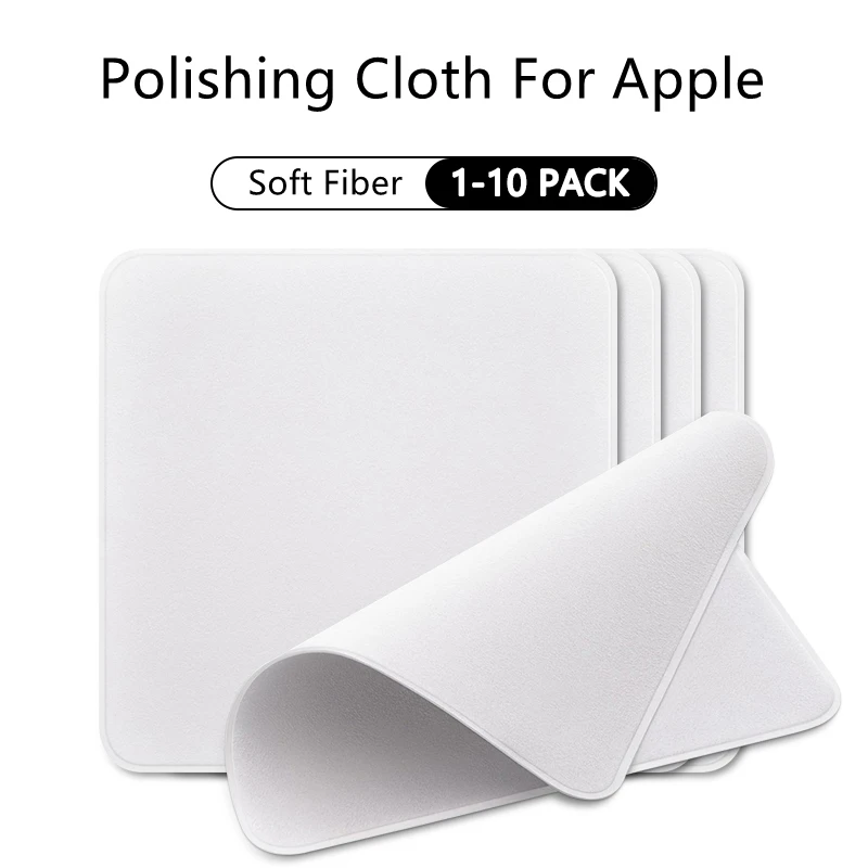 1-10pc Polishing Cloth For Apple iPhone Screen For Apple Watch iPad Mac iPod Display Delicate Cleaning Cloth Dust Remover Polish