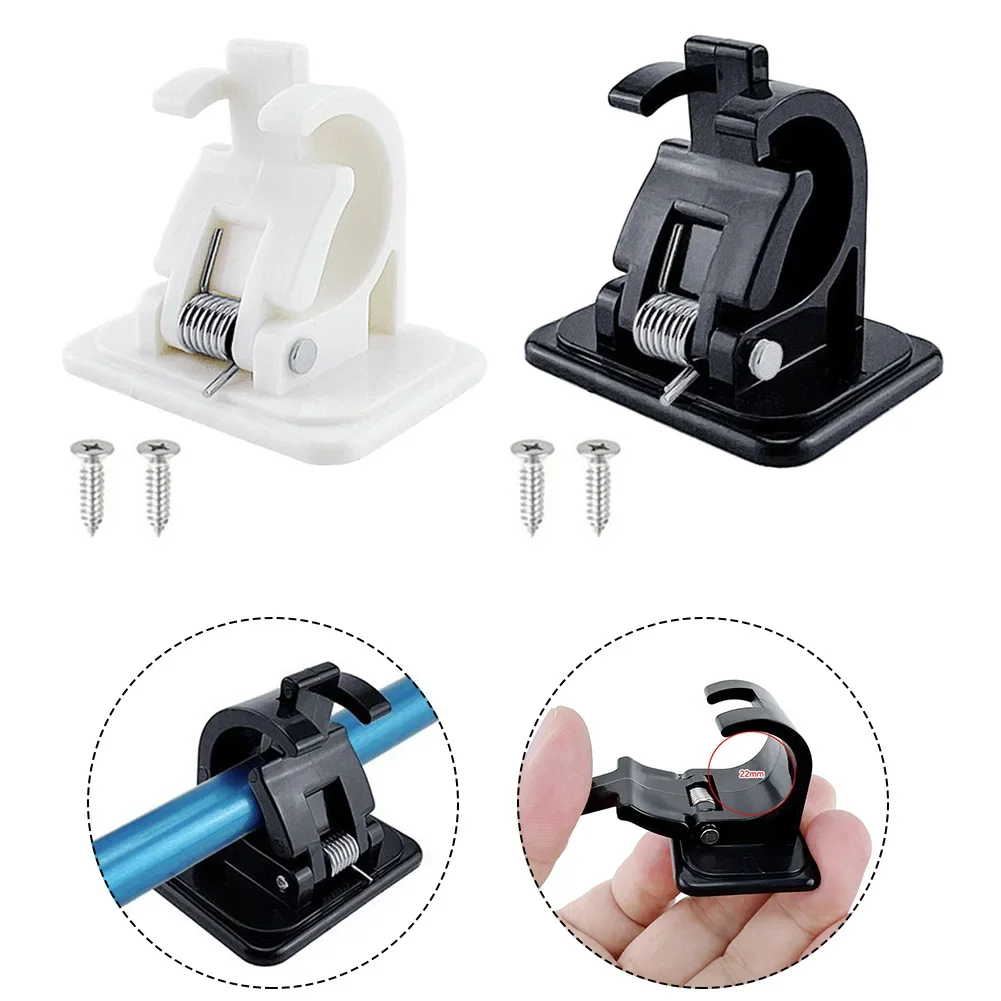 

ABS Plastic Fishing Rod Rack Holder Wall Mounted Fishing Pole Clamps Rods Clips Organizer Fixing Buckle With Screw fishings part