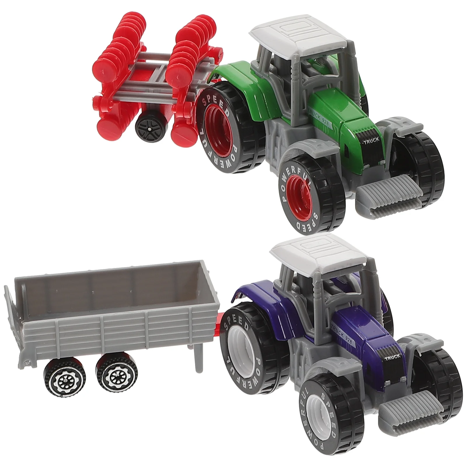 2 Pcs Farm Cart Toy Kids Toddler Truck Tractor Toys Construction Engineering Model Baby Cognitive