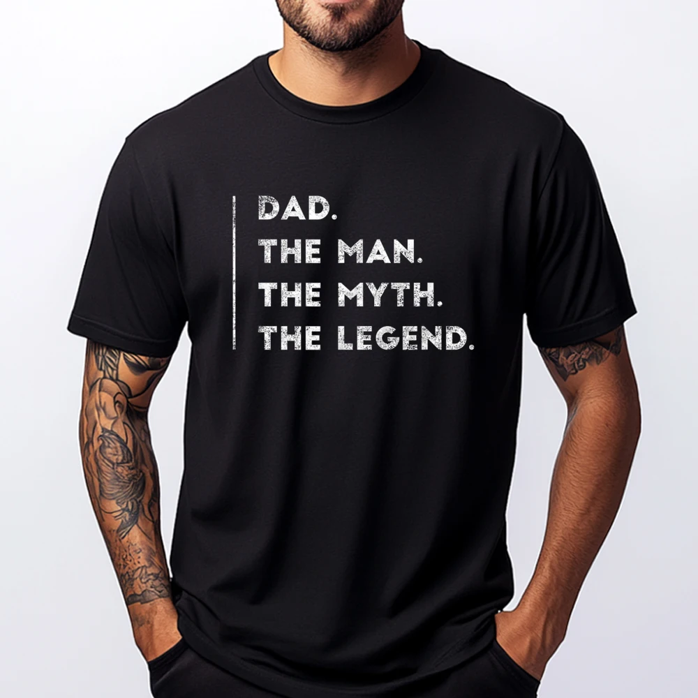 

Dad The Man The Myth The Legend Father Daddy Graphic Tee Shirt Autumn Gifts For Men Print Camiseta Slogan