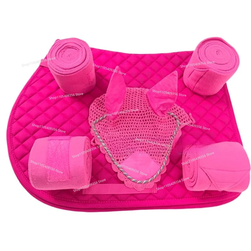 Horse Earmuffs, Horse Leggings, Saddle Pads, Sweat, Anti-flying Insect Earmuffs for Drawer Horses, for Speed Races