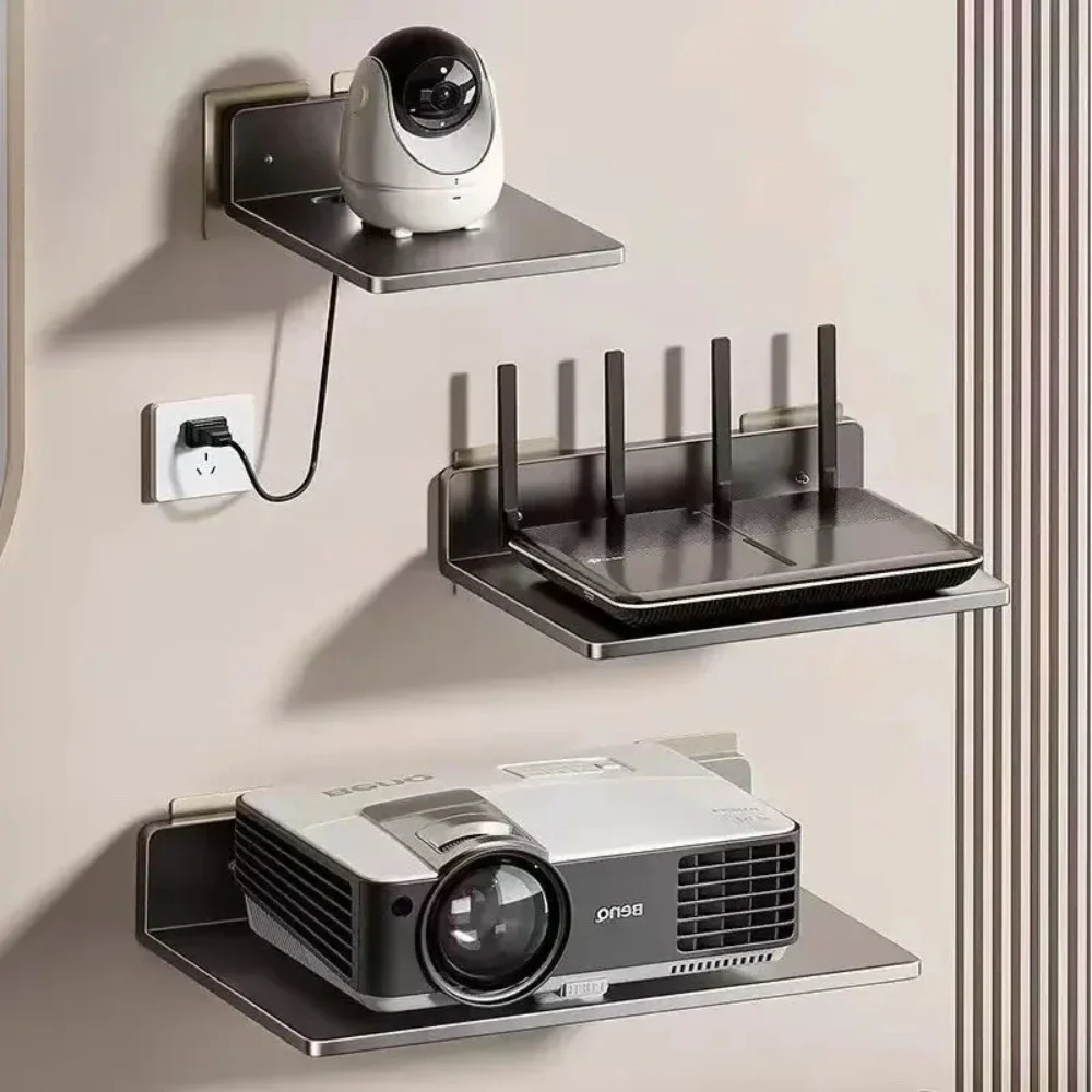 Estante de pared para router, caja de almacenamiento, soporte para proyector, reproductor de DVD, soporte para decodificador de TV, estante de monitoreo, estante para adornos