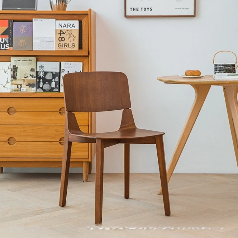 Cadeira de madeira maciça Cadeira de jantar em carvalho branco