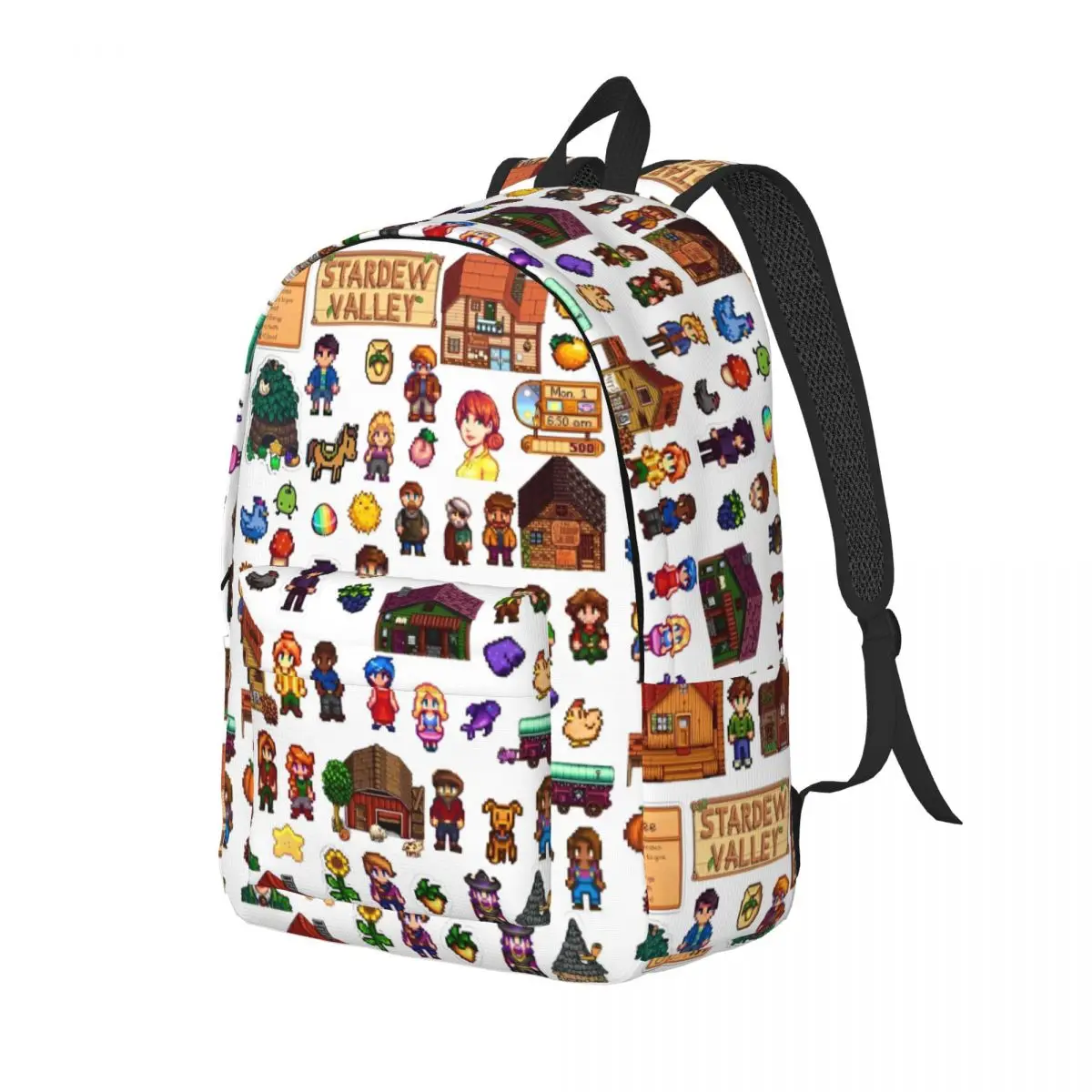 Stardew Valley Personaggi Zaino classico Studente sportivo Affari Agricoltura Gioco Zaino per uomo Donna Borse di tela universitarie