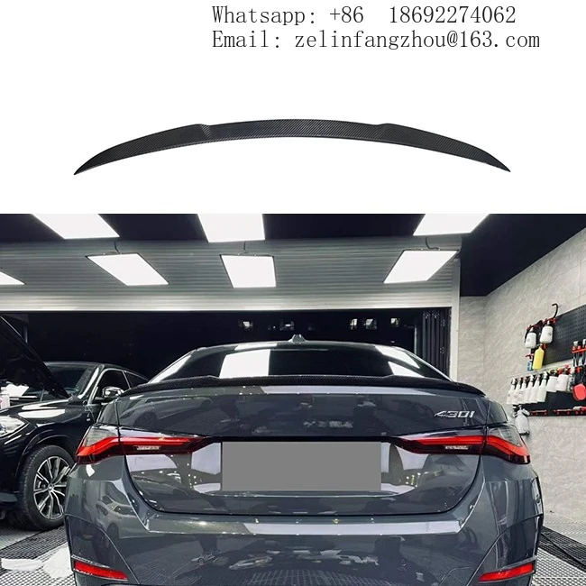 

Hot Style Real Dry Carbon Fiber Universal Trunk Spoiler For Cars Rear Spoiler Wing Universal Rear Spoilers For BMW 4 Series G26