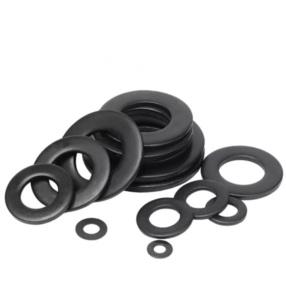 1/2/5/10/20/50Pcs High Strength Black 304 Stainless Steel Enlarged Flat Washer M6 M8 M10 M12 M14 M16 M18 M20 Thickness 1.5mm-4mm