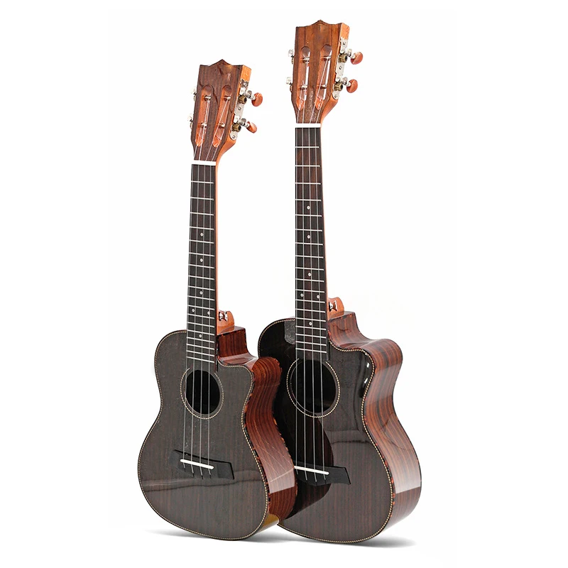 Beginners Ukulele Adults Children Practice String Instrument Wooden Ukulele 23/26 Inch Missing Corner Ukuleles 19 Tone 4 Strings