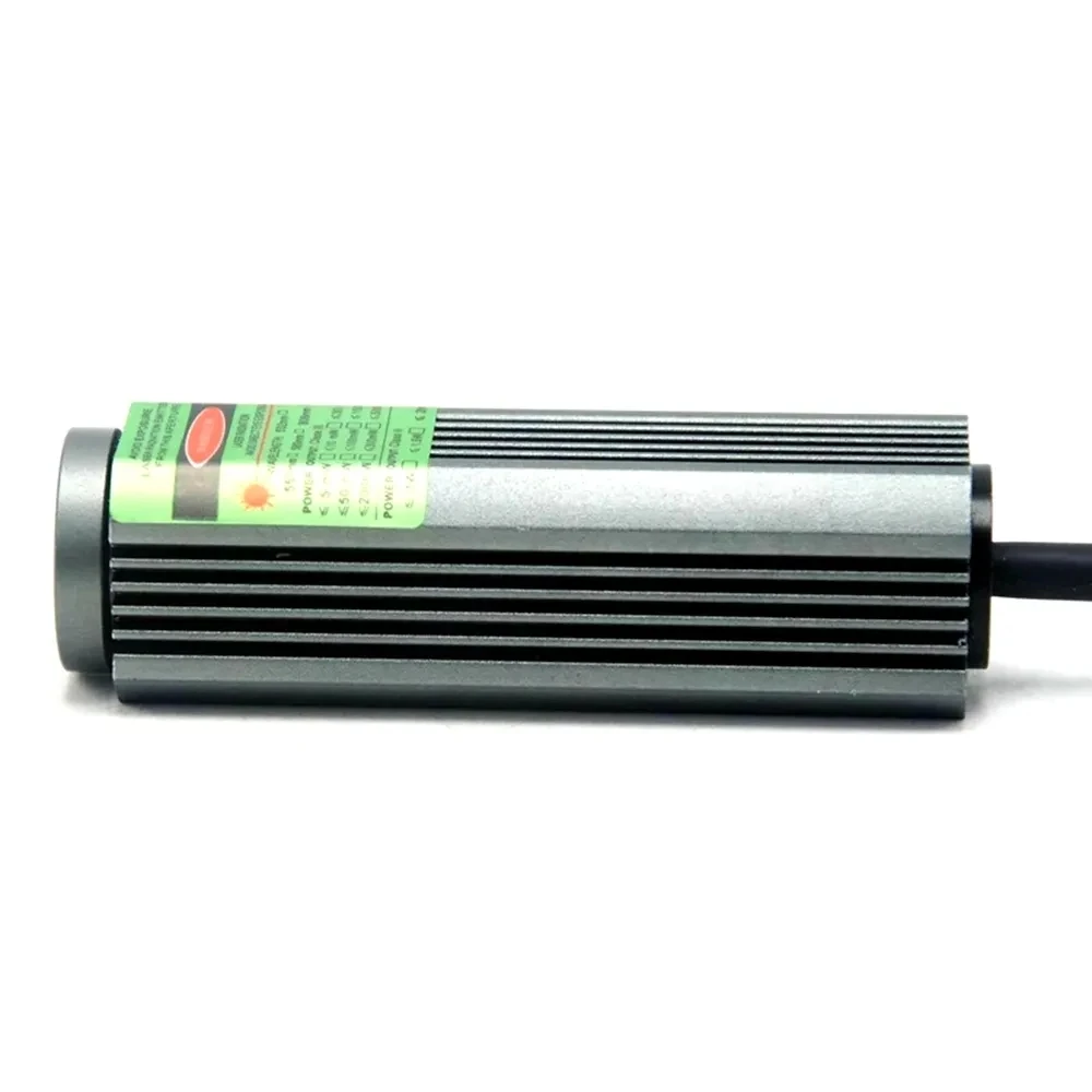 À prova d'água DC5V 532nm 50mW Luzes Verdes Laser Diodo Módulo Linha Feixe W/Lente de Vidro 25x75mm