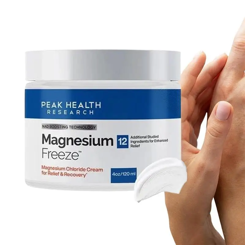 Magnesium Relief Cream Moisturizing Body Lotion Hydration Freeze for Knees, Muscles, Joints, Neck, Back, Hips, Legs Feet