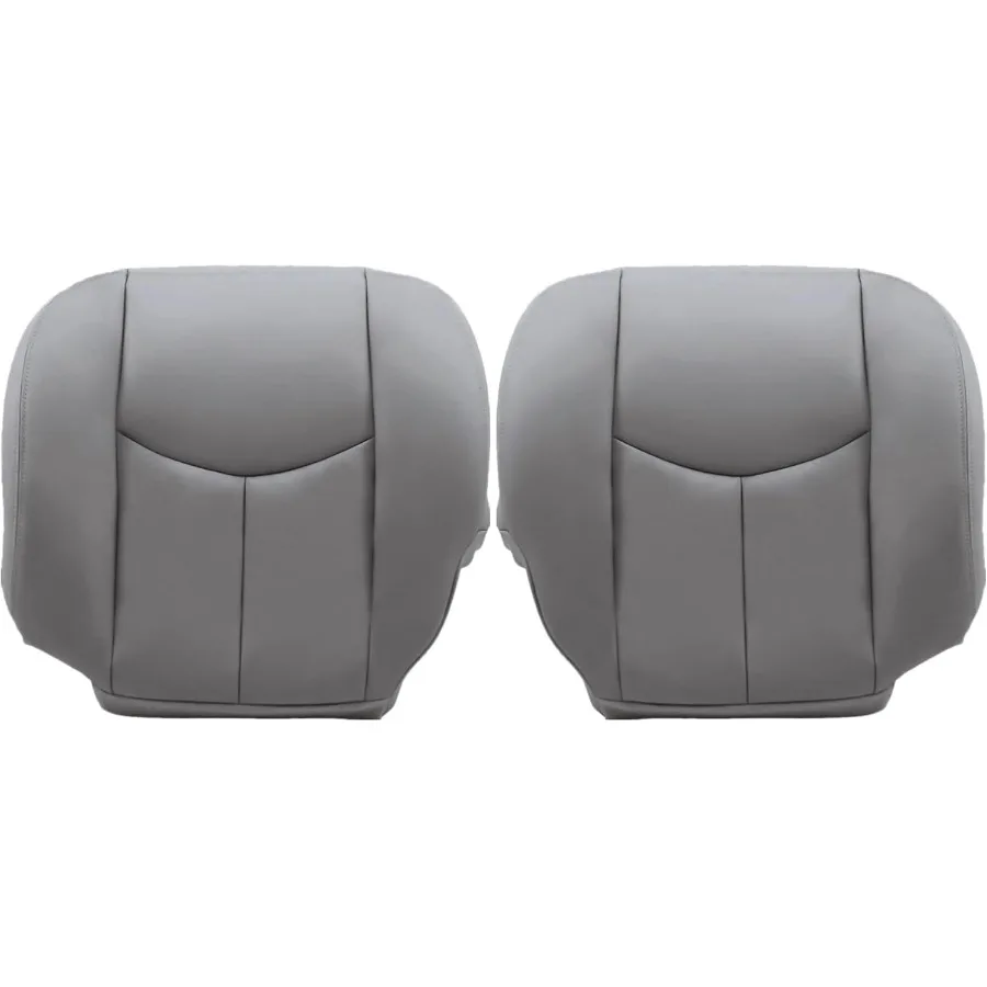 

Driver and Passenger Side Bottom Replacement Leather Seat Cover in Light Gray for 922 or 92i Models Compatible with Chevrolet S