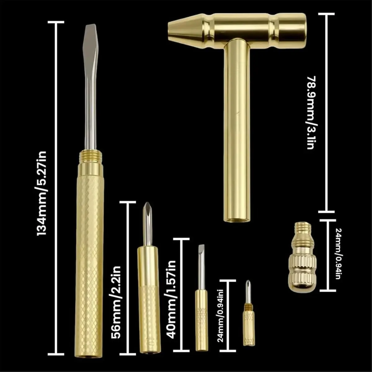 COFA Hand Tools 6 In1 Micro-Multifunction Hammer, 6 in 1 Mini Multifunction Craft Hammer & Screwdrive Mini Mallet