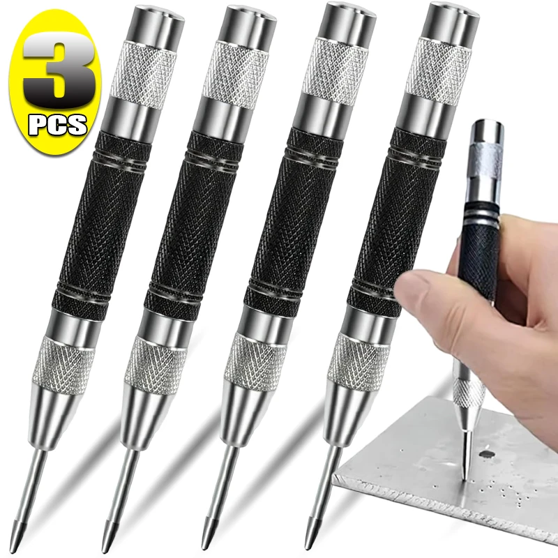 Perforadora central automática con resorte, localizador de taladro Kerner, marcador de agujeros, interruptor de ventana, herramienta de taladro de vidrio y madera de Metal para carpintería