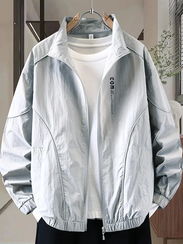 

Summer Thin Stand Collar UV Protection Clothes Cool Junior High School Students Teenagers Trendy Big Children Sunscreen Coat ...